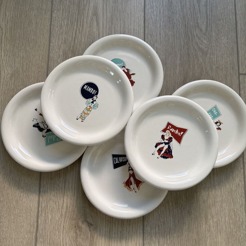 Marshall Fields Chicago NIB Canapé Plates (6) Classic Deadstock Midwest Retro 90